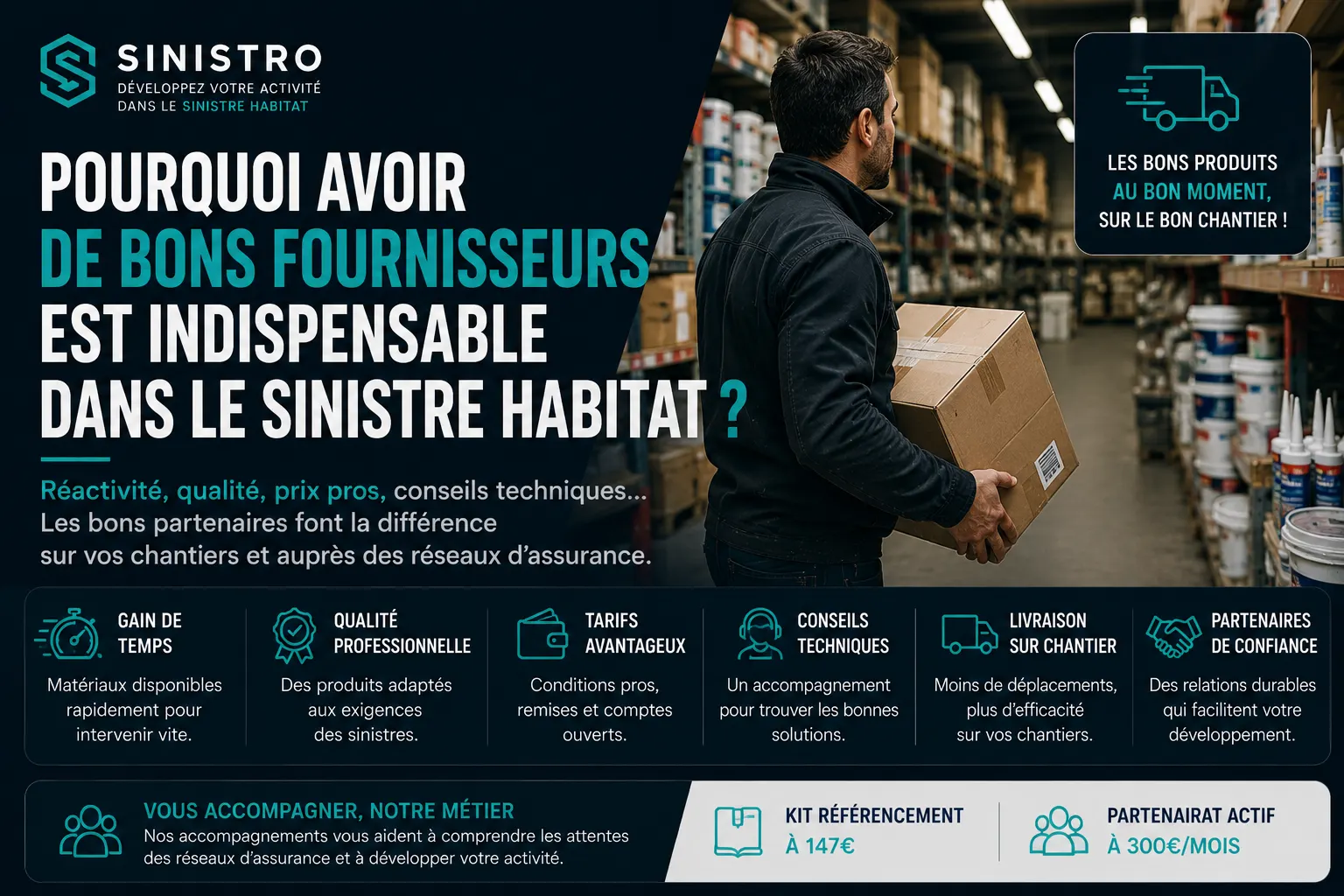 Pourquoi avoir de bons fournisseurs est indispensable dans le sinistre habitat — guide Sinistro