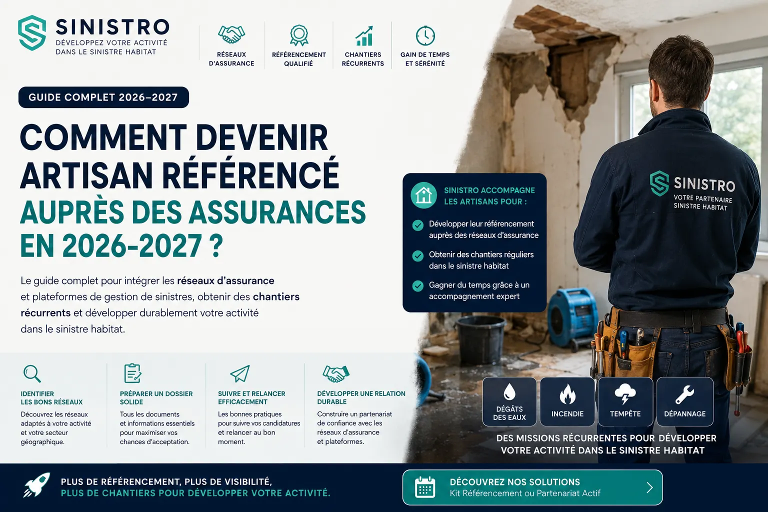 Comment devenir artisan référencé auprès des assurances en 2026-2027 — guide Sinistro