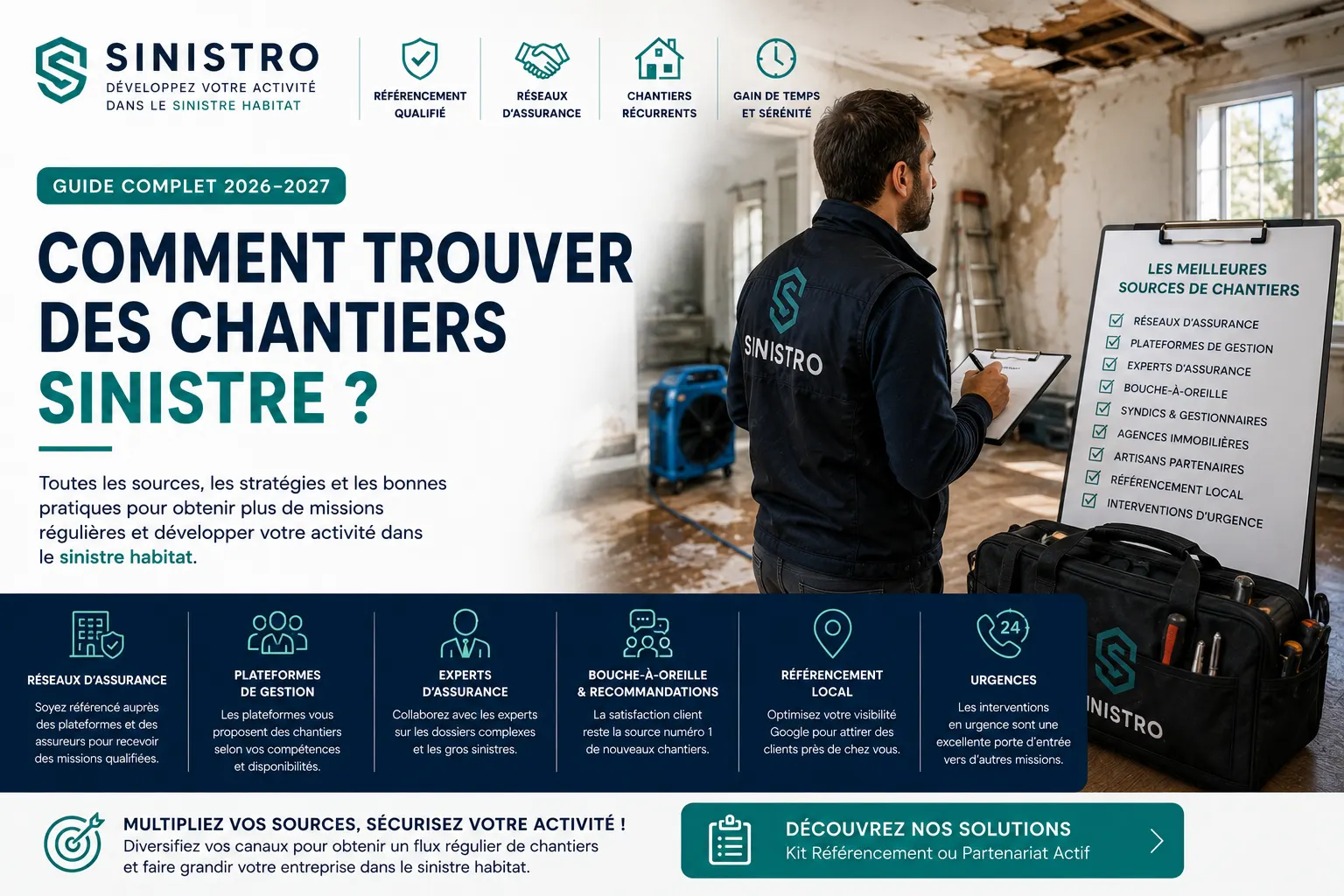 Comment trouver des chantiers sinistre — guide Sinistro